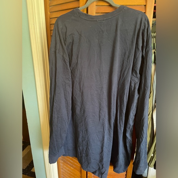 Red head navy blue long sleeve pocket 5x t shirt - Picture 3 of 3